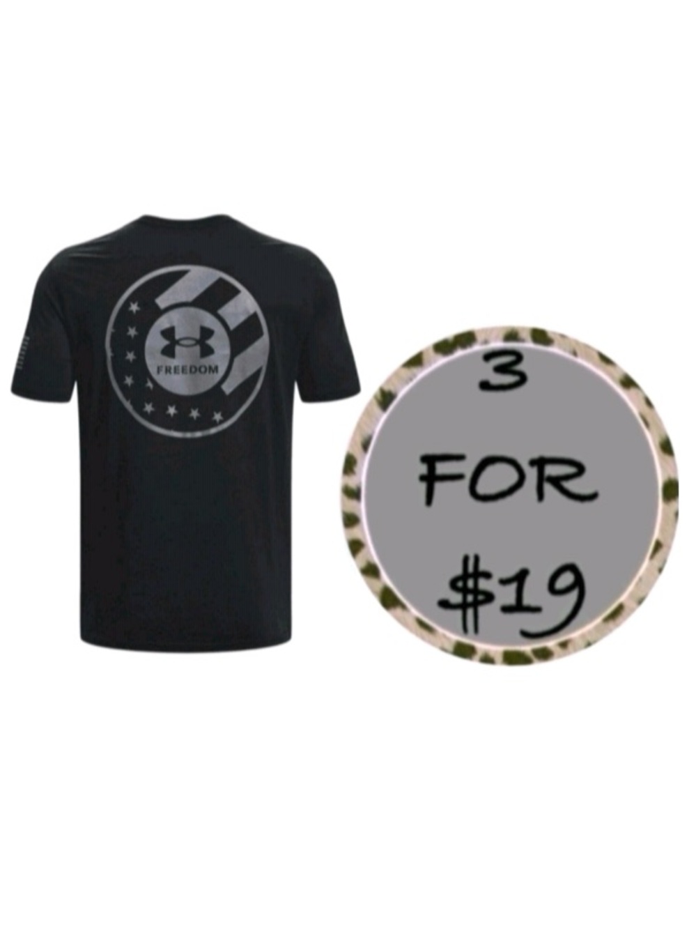 3/$19 Under Armour Freedom short sleeve T-shirt